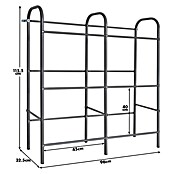 Floordirekt Getränkekistenregal Rocket (H x B x T: 115,5 x 96 x 32,5 cm, Traglast pro Boden: 17 kg, Anzahl Böden: 3 Stk., Stecken, Schwarz) | BAUHAUS