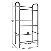 Floordirekt Getränkekistenregal Rocket (H x B x T: 115,5 x 49,5 x 32,5 cm, Traglast pro Boden: 17 kg, Anzahl Böden: 3 Stk., Stecken, Schwarz) | BAUHAUS