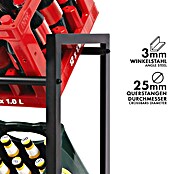 Floordirekt Getränkekistenregal Kenji (H x B x T: 79 x 70 x 32 cm, Traglast pro Boden: 150 kg, Anzahl Böden: 2 Stk., Stecken, Schwarz) | BAUHAUS