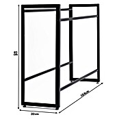Floordirekt Getränkekistenregal Kenji (H x B x T: 82 x 104 x 32 cm, Traglast pro Boden: 150 kg, Anzahl Böden: 2 Stk., Stecken, Schwarz) | BAUHAUS