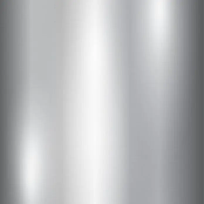 Wetwall Wandpaneel Abschluss-Profil - 244 x 1,8 x 0,5 cm, Aluminium - Silberner Metallhintergrund mit hellen Glanzpunkten, ideal für moderne Designs und Webprojekte mit edler Optik.