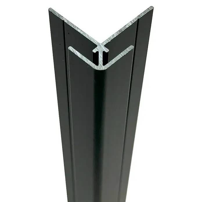 Wetwall Wandpaneel Außeneck-Profil - 244 x 0,7 x 0,5 cm, Schwarz - Schwarzes Eckprofil. Ideal zum Schutz von Ecken und Kanten. Das Profil ist robust und einfach zu montieren, und bietet einen optischen Mehrwert.