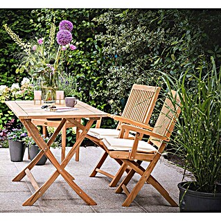 Kai Wiechmann Gartentisch Teak 120x80cm - Massivholz Tisch Wetterfest