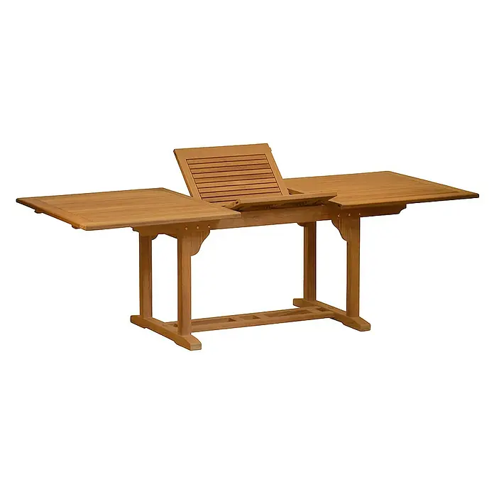 Kai Wiechmann Gartentisch - L x B x H: 150 x 100 x 75 cm, Teak, Rechteckig, Naturbelassen - Ausziehbarer Gartentisch aus Holz, ideal für Mahlzeiten im Freien. Die Tischplatte bietet zusätzlichen Platz für Gäste.
