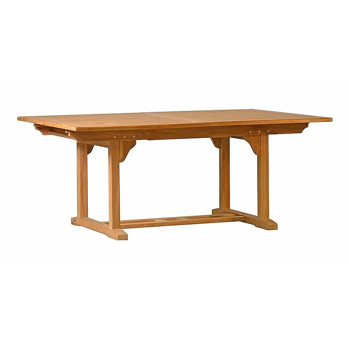 Kai Wiechmann Gartentisch - L x B x H: 150 x 100 x 75 cm, Teak, Rechteckig, Naturbelassen - Ein rechteckiger Gartentisch aus Holz mit geraden Beinen und einer glatten Oberfläche, ideal für Mahlzeiten im Freien.