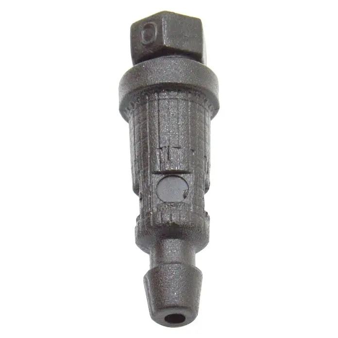 Gotero lineal - 2 l/h, 100 ud. - Vista detallada de un conector neumático LEGO Technic negro, utilizado para ensamblar modelos con funciones neumáticas.