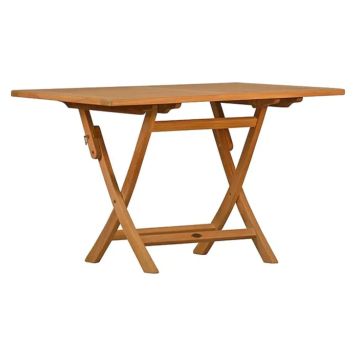 Kai Wiechmann Gartentisch - L x B x H: 100 x 70 x 75 cm, Teakholz, Rechteckig, Naturbelassen - Hölzerner Klapptisch für den Innen- und Außenbereich. Er ist leicht zu verstauen und bietet eine praktische Abstellfläche.