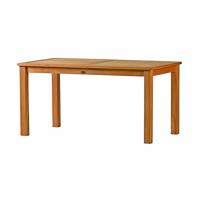 Kai Wiechmann Gartentisch - L x B x H: 180 x 90 x 75 cm, Teakholz, Rechteckig, Naturbelassen - Attraktiver rechteckiger Holztisch mit schlichter Eleganz und robuster Bauweise. Ideal für Esszimmer oder Terrasse.