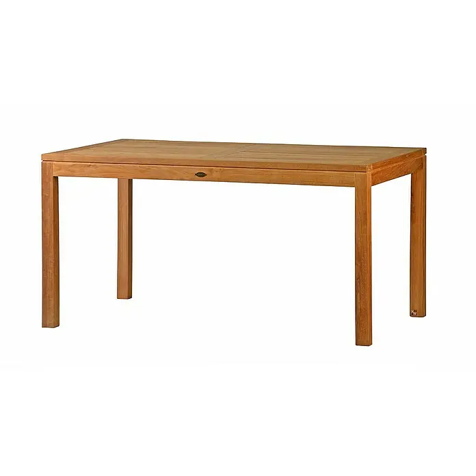 Kai Wiechmann Gartentisch - L x B x H: 150 x 90 x 76 cm, Teakholz, Rechteckig, Naturbelassen - Ein schlichter, rechteckiger Holztisch mit vier Beinen und einer glatten Oberfläche. Ideal für Esszimmer oder Terrasse.
