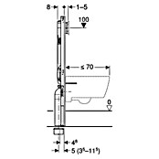 Geberit Duofix Inbouwreservoir UP720 Sigma (2 spoelstanden, l x b x h: 8 x 50 x 114 cm) | BAUHAUS