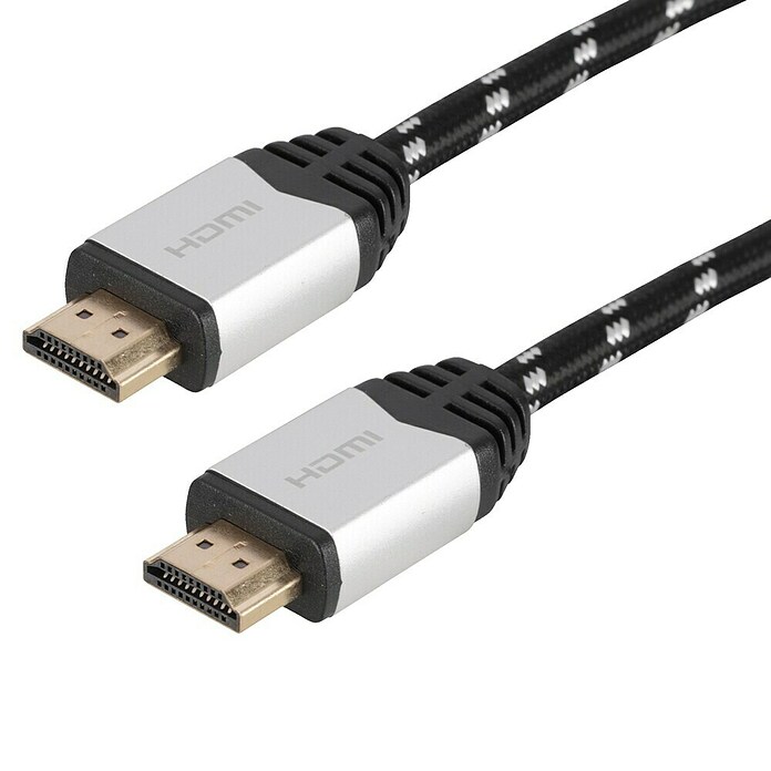 Q-Link HDMI-kabel (Zilver / Zwart, 18 Gbit/s, 3 m) | BAUHAUS