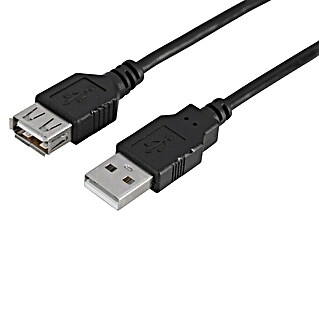 Q-Link USB-verlengkabel (Zwart, 5 m)