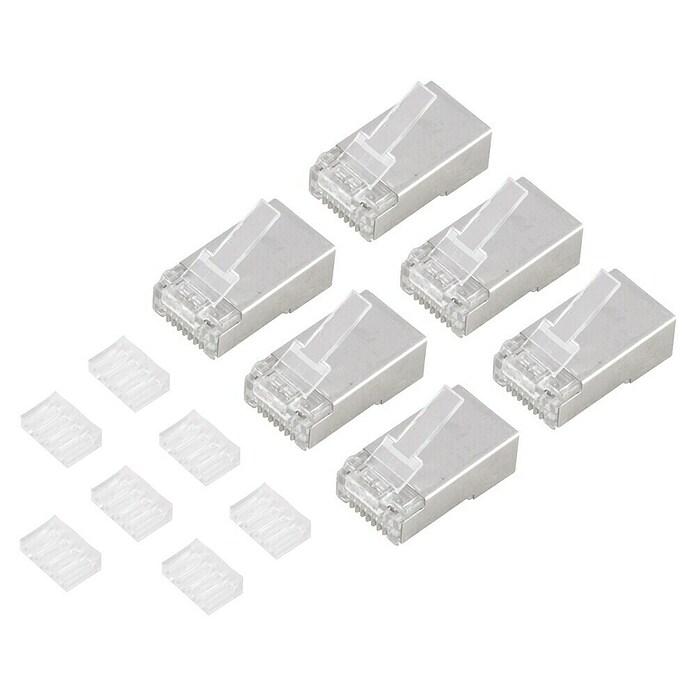 Q-Link Netwerkstekker (RJ45-stekker, Transparant, 6 st.) | BAUHAUS