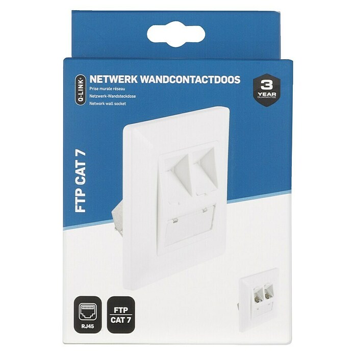 Q-Link Netwerkcontactdoos 2-voudig (CAT7, Inbouw) | BAUHAUS