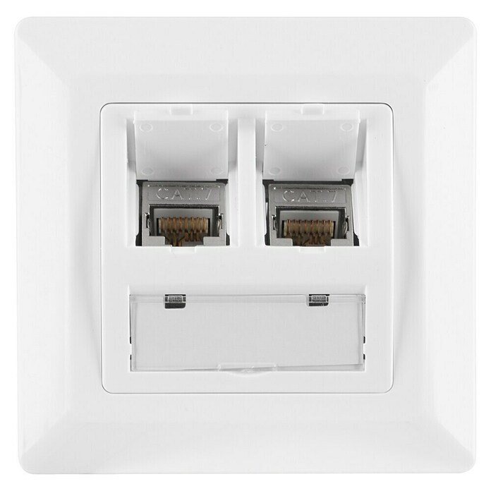 Q-Link Netwerkcontactdoos 2-voudig (CAT7, Inbouw) | BAUHAUS