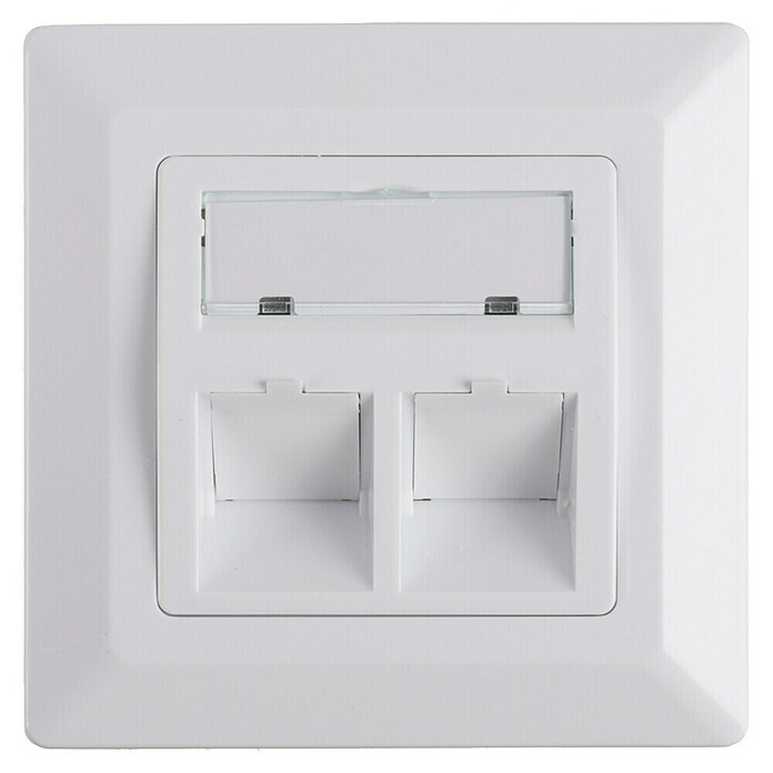 Q-Link Netwerkcontactdoos 2-voudig (CAT7, Inbouw) | BAUHAUS