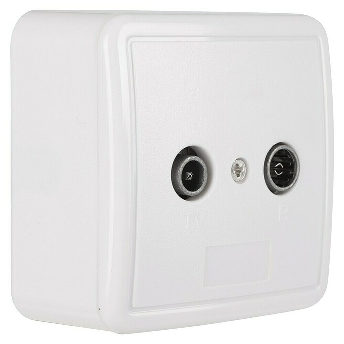 Q-Link Coaxadapter Wandcontactdoos (2 x coax connector, male, 1 x