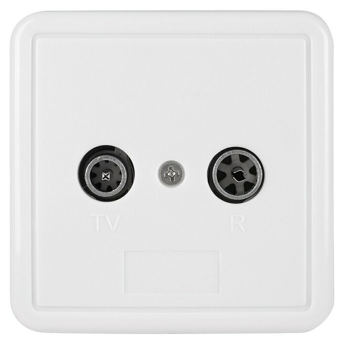 Q-Link Coaxadapter Wandcontactdoos (2 x coax connector, male, 1 x coax-aansluiting) | BAUHAUS