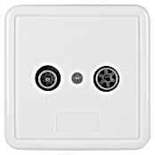 Q-Link Coaxadapter Wandcontactdoos (2 x coax connector, male, 1 x coax-aansluiting) | BAUHAUS