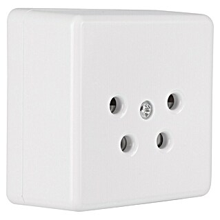 Q-Link Telefooncontactdoos (Kunststof, Wit)