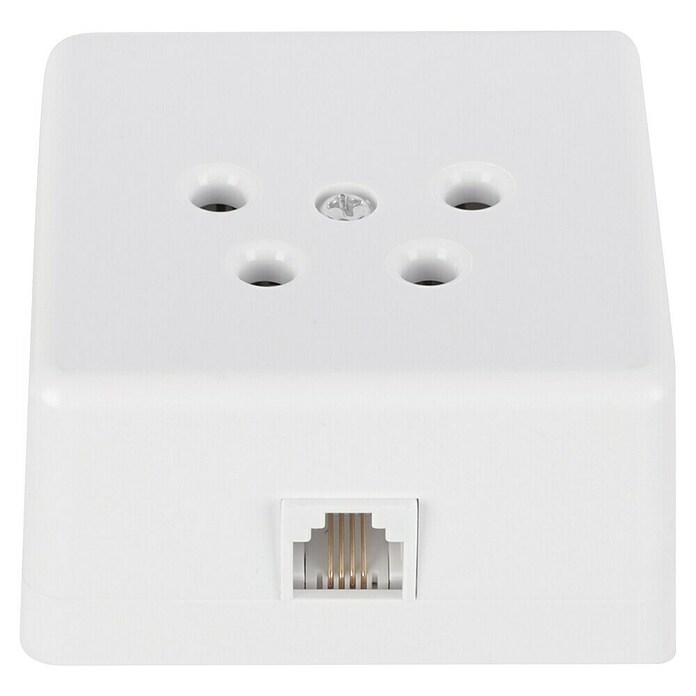 Q-Link Telefooncontactdoos (Kunststof, Wit) | BAUHAUS