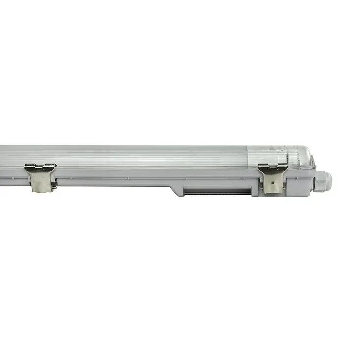 E2 elektro LED-Feuchtraumlichtleiste Classic Power - L x B x H: 128,3 x 7,5 x 5,2 cm, Lichtfarbe: Neutralweiß, 18 W, IP65 - Eine LED-Feuchtraumleuchte in Grau, die für den Einsatz in anspruchsvollen Umgebungen konzipiert wurde. Sie sorgt für helle und effiziente Beleuchtung.
