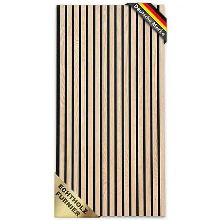 Floordirekt  Akustikpaneel Echtholzfurnier 118 x 60 x 2,1 cm White Oak