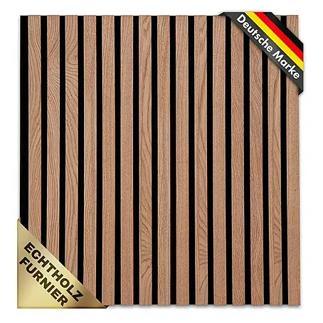 Floordirekt  Akustikpaneel Echtholzfurnier 60 x 60 x 2,1 cm Red Oak