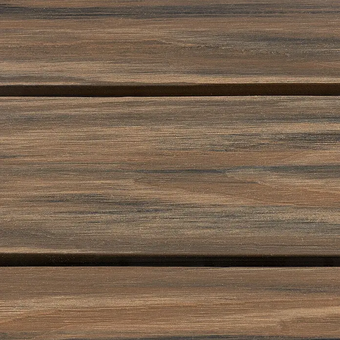 Floordirekt Klickfliese WPC Classic 30 x 30 cm Mix Teak 11er-Set - 30 x 30 x 2,2 cm, 11 Stk. - Braune Terrassendielen aus Holzverbundstoff. Die Textur und Maserung verleihen dem Produkt eine natürliche Optik für den Aussenbereich.
