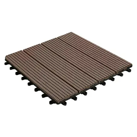 Floordirekt  Klickfliese WPC Royal 30 x 30 cm Dunkelbraun