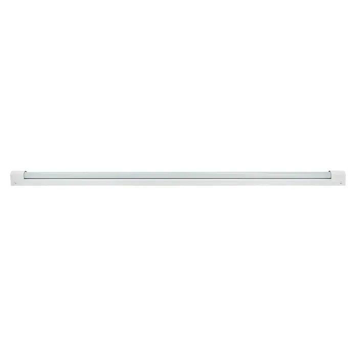 E2 elektro LED-Lichtleiste move² - L x B x H: 1.220 x 35 x 53 mm, Lichtfarbe: Neutralweiß, 220 V - 240 V, 1 Stk., 18 W - Nahaufnahme einer weißen LED-Leuchtstoffröhre, ideal für Büro- und Wohnräume, die energieeffizientes Licht bietet.