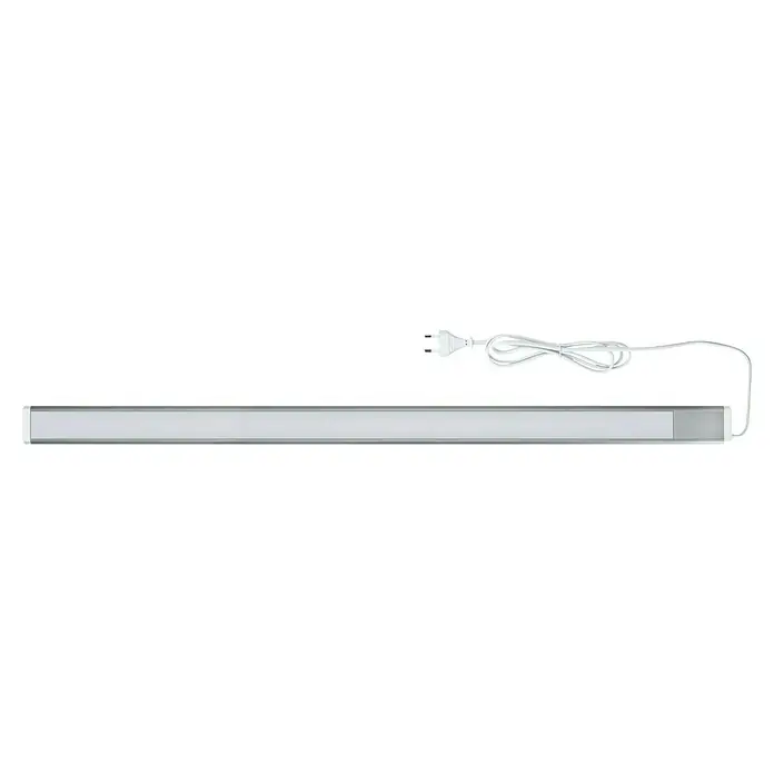 E2 elektro LED-Lichtleiste Flat - 10 W, L x B x H: 585 x 75 x 25 mm, Lichtfarbe: Neutralweiß, 1 Stk. - LED-Leuchte mit Stecker und Kabel für Schränke oder Regale. Ideal für die Beleuchtung von Arbeitsflächen oder zur Akzentuierung von Gegenständen.