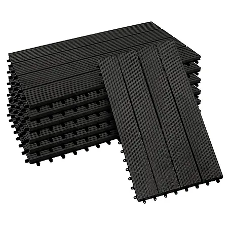 Floordirekt  Klickfliese WPC Royal 30 x 60 cm Anthrazit 6er-Set