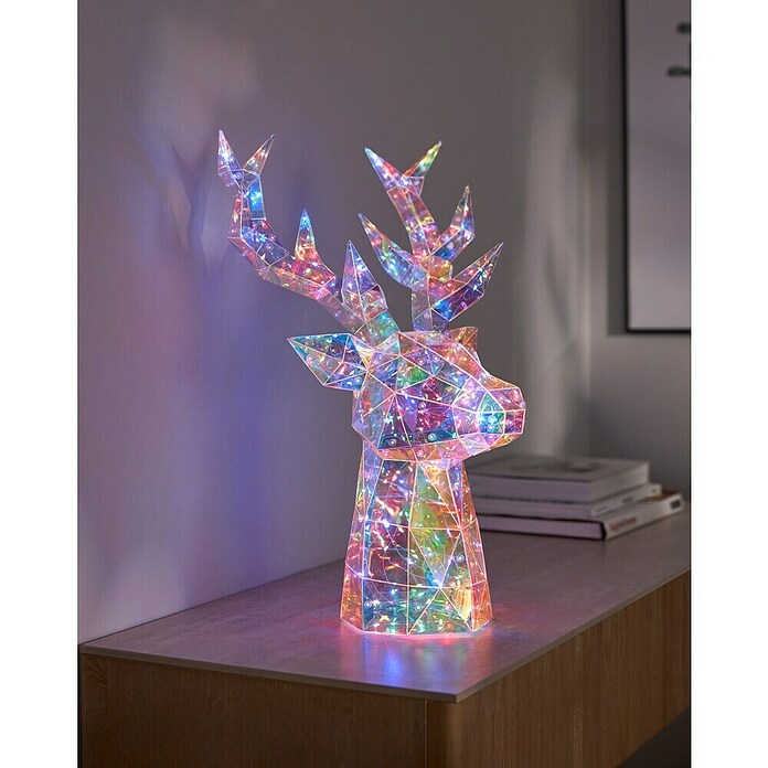 Tween Light Lámpara LED decorativa Reno (Transparente, L x An x Al: 31 x 26 x 50 cm, Reno neon) | BAUHAUS