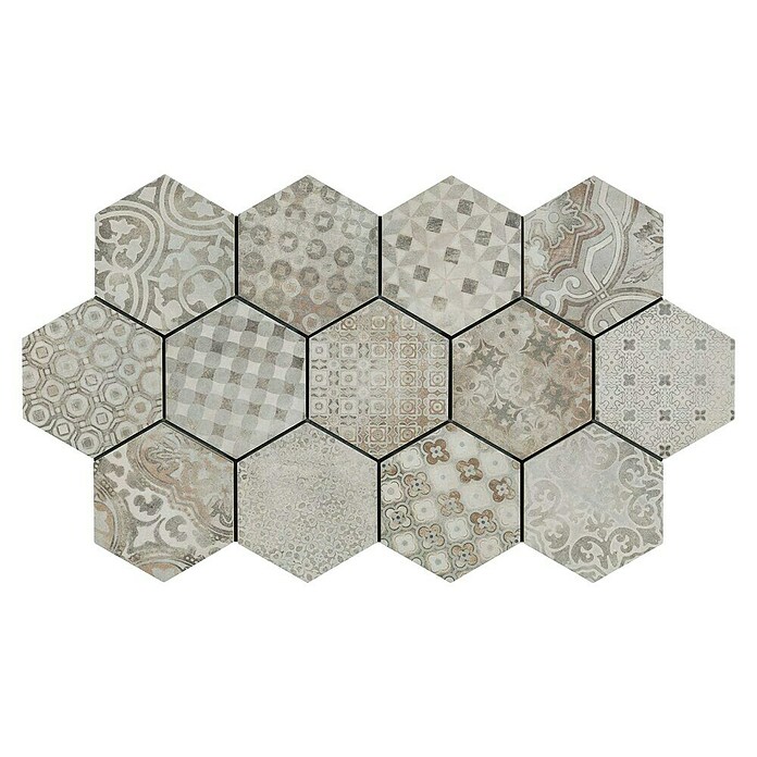 Marazzi Porculanska pločica Rewind Decoro Hexagon  (18,2 x 21 cm, Mat) | BAUHAUS