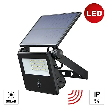 E2 elektro  Solar-Außenwandleuchte Segin