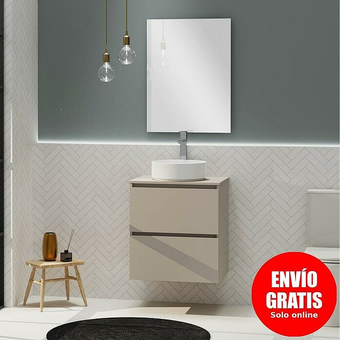 Artysan Conjunto de mueble de baño Harmony Top (Ancho: 60 cm, Visón, 3 pzs.) | BAUHAUS