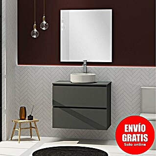 Artysan Conjunto de mueble de baño Harmony Top (Ancho: 80 cm, Gris oscuro, 3 pzs.)