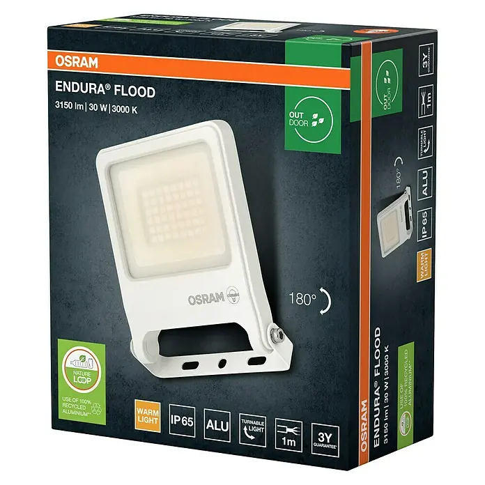 Osram LED-Strahler Endura Flood - 30 W, Weiß, Warmweiß, IP65 - Abbildung einer Osram Endura® Flood Leuchte.