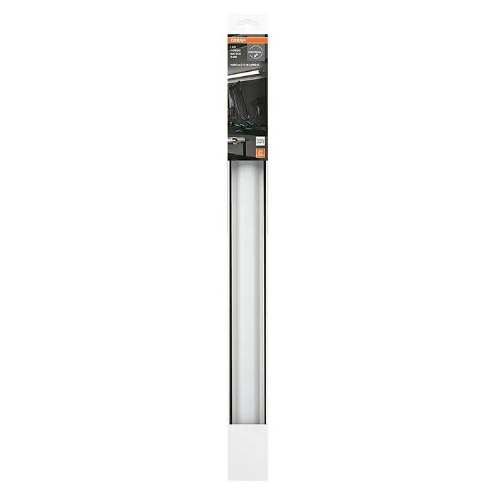 Osram LED-Lichtleiste Power Batten - L x B x H: 60 x 4,1 x 4,8 cm, Lichtfarbe: Kaltweiß, 12 W, 220 V - 240 V - Osram LED-Röhre für helle und effiziente Beleuchtung. Die Power Batten spendet mit 1620 Lumen und 4000 K ein angenehmes Licht.
