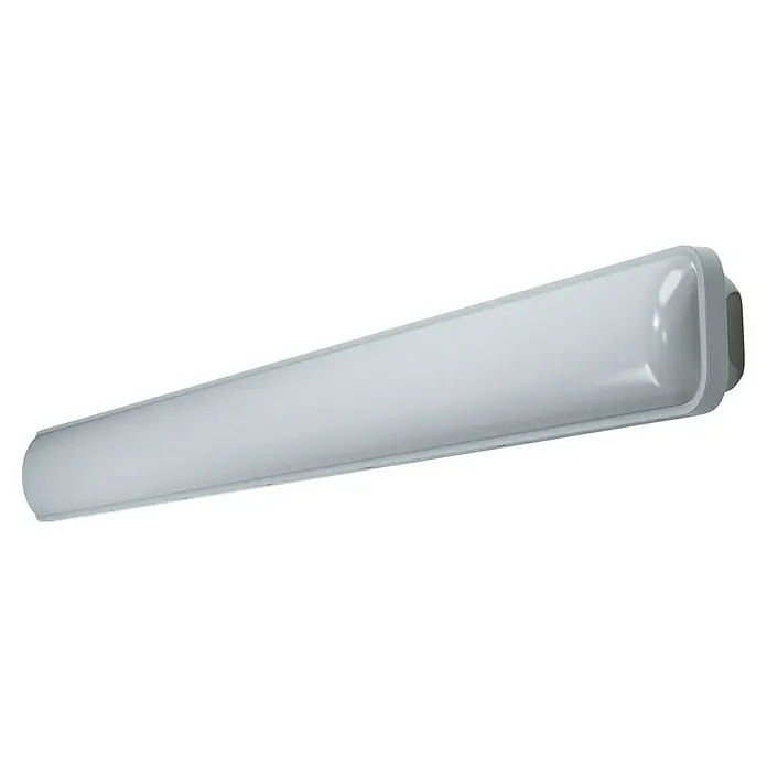 Osram Feuchtraumleuchte Submarine - Länge: 120 cm, Lichtfarbe: Neutralweiß, 36 W, IP65 - Nahaufnahme einer LED-Feuchtraumleuchte mit schlankem Design und robustem Gehäuse, ideal für anspruchsvolle Umgebungen.