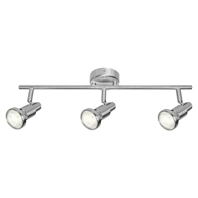 Osram LED-Deckenstrahler - 7,8 W, L x B x H: 465 x 80 x 146 mm, Nickel matt, Warmweiß, 3 Stk. - Deckenleuchte mit drei Strahlern, ideal zur gezielten Ausleuchtung von Räumen. Das schlichte Design passt zu vielen Einrichtungsstilen.