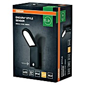 Osram Endura Style Aplique exterior LED con sensor (1 luz, 12 W, Blanco cálido, IP44, Detector de movimiento)