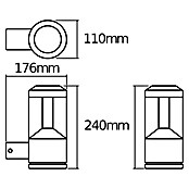 Osram Endura Style LED zunanja stenska svetilka Lantern Modern  (11,5 W, 17,6 x 11 x 24 cm, Temno sive barve, IP44) | 3078 - Wandleuchte Outdoor | CAJA - Outdoorleuchten Hochvolt | CAJ - Outdoorleuchten | CA - Beleuchtung | C - Elektro | BAUHAUS