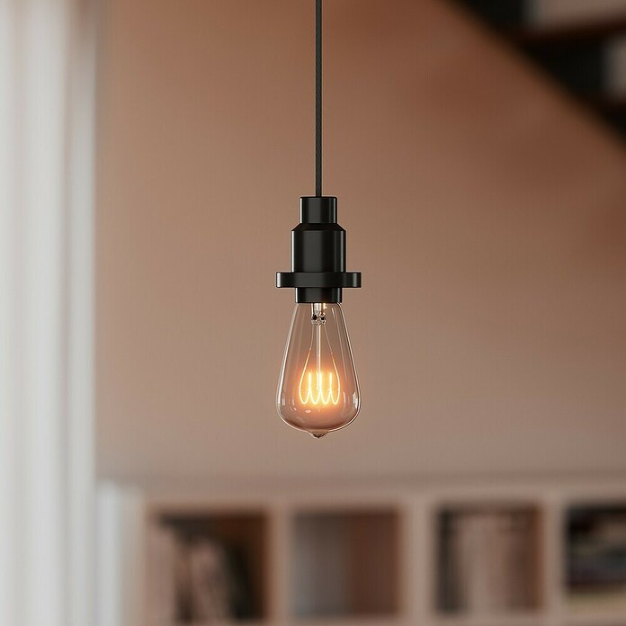 Osram Schnurpendel Vintage 1906 Pendulum Black (Schwarz, E27, Pendellänge: 200 cm, Max. Leistung: 60 W)