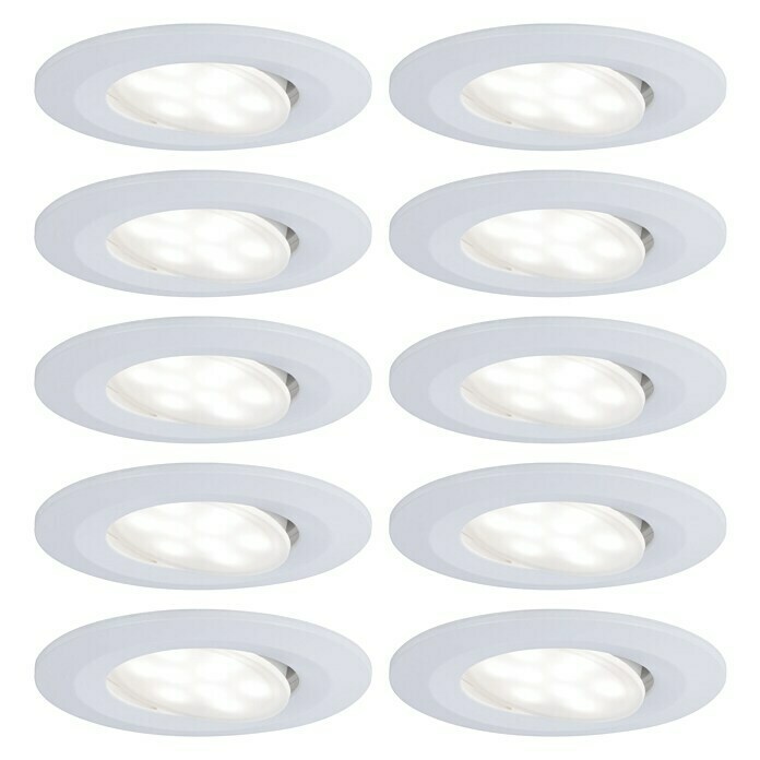 Paulmann LED-Einbauleuchten-Set Calla6 W, Weiß, Neutralweiß, IP65 Front View