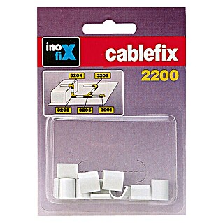 Inofix Cablefix Pieza de unión para canaleta 2200 (Blanco, 10 ud., An x Al: 0,6 x 0,5 cm)