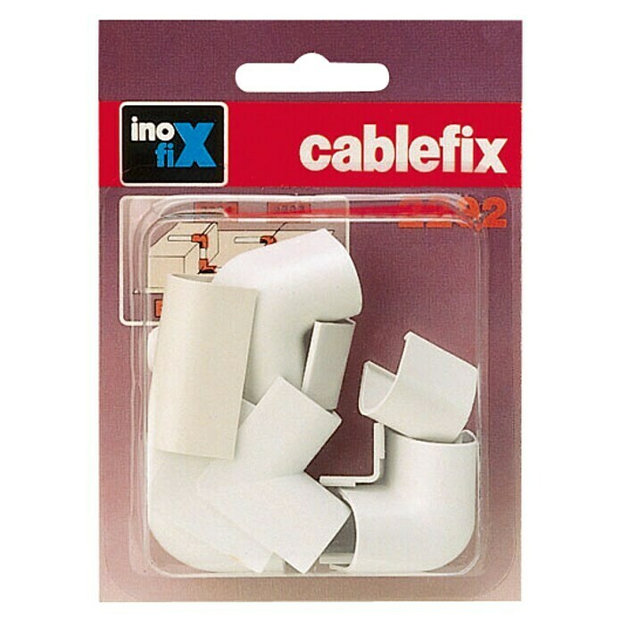 Inofix Cablefix Kit de accesorios para canaleta 2202 (Blanco, An x Al: 1,1 x 1 cm, 10 uds.)