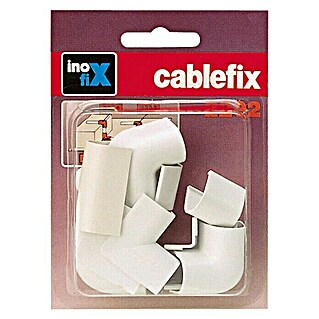 Inofix Cablefix Kit de accesorios para canaleta 2202 (Blanco, An x Al: 1,1 x 1 cm, 10 ud.)
