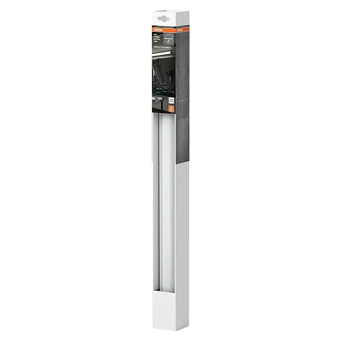 Osram LED-Lichtleiste Power Batten - L x B x H: 60 x 4,1 x 4,8 cm, Lichtfarbe: Kaltweiß, 12 W, 220 V - 240 V - Produktbild: Osram LED-Leuchte, ideal für Werkstatt oder Garage. Energieeffizient, langlebig und mit hellem, gleichmäßigem Licht.